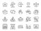 Local tourism line icon set. Included icons as domestic flight, trip, Local traveller, hotel,  hostel,Â domestic travel and more.